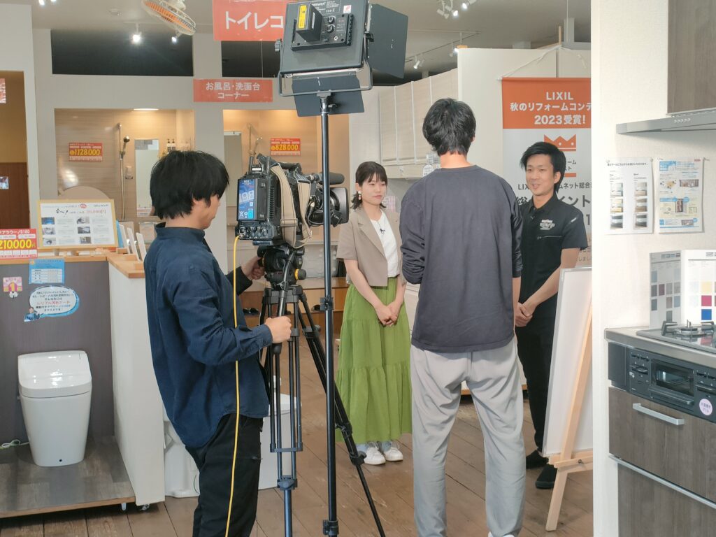 鳥取県西部のケーブルテレビ局「中海テレビ放送」のテレビCMの撮影の様子